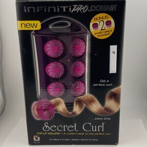 Secret Curl Pop Up Rollers Conair Infinity Pro Silicone Clipless  NEW